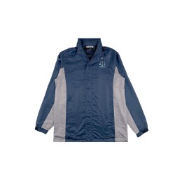 Supply of men's long-sleeved windbreaker jacket, cuffs Velcro elastic design, royal blue contrast gray, snap button zipper, twill brushed fabric, stand collar J1034 Supply of men's long-sleeved windbreaker jacket, cuffs Velcro elastic design, royal blue contrast gray, snap button zipper, twill brushed fabric, stand collar J1034